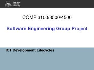 COMP 3100/3500/4500 Software Engineering Group Project