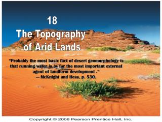 18 The Topography of Arid Lands