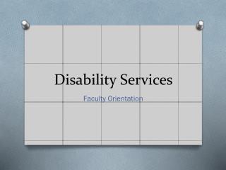 Disability Services