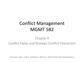 Conflict Management MGMT 582