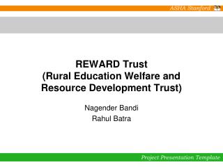 REWARD Trust (Rural Education Welfare and Resource Development Trust)