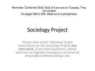 Sociology Project