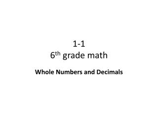 1-1 6 th grade math