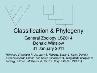 Classification &amp; Phylogeny