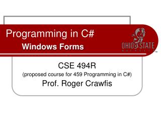 Programming in C# Windows Forms