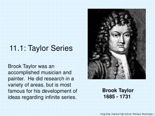 Brook Taylor 1685 - 1731