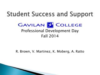 Student Success and Support