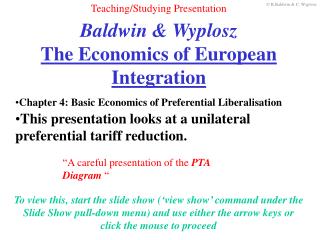 Baldwin &amp; Wyplosz The Economics of European Integration