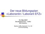 Der neue Bildungsplan Laborantin