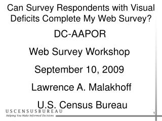 Can Survey Respondents with Visual Deficits Complete My Web Survey?