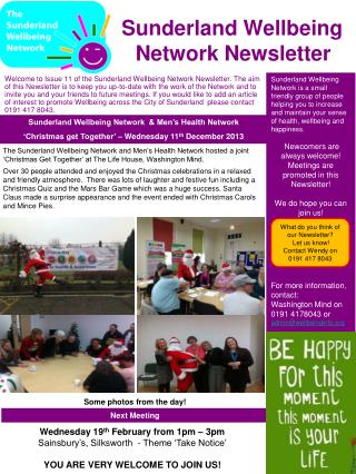 Sunderland Wellbeing Network Newsletter