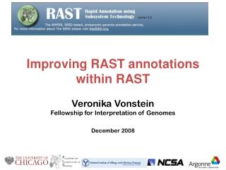 Improving RAST annotations within RAST