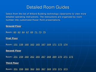 Detailed Room Guides