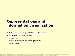 Representations and information visualization