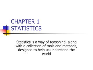 CHAPTER 1 STATISTICS