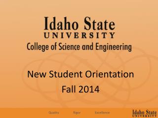 New Student Orientation Fall 2014