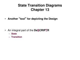 State Transition Diagrams Chapter 13