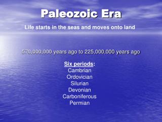 Paleozoic Era