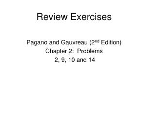 Review Exercises