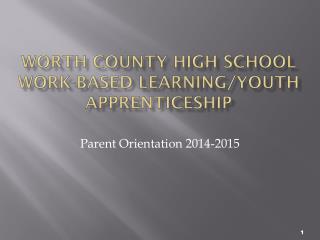 Worth County High School Work-Based Learning/Youth Apprenticeship