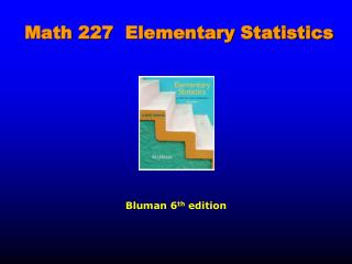 Math 227 Elementary Statistics