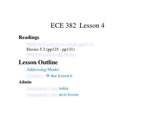 ECE 382 Lesson 4