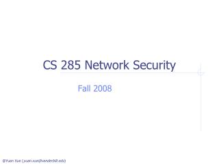 CS 285 Network Security