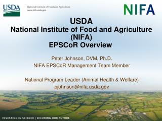 USDA National Institute of Food and Agriculture (NIFA) EPSCoR Overview