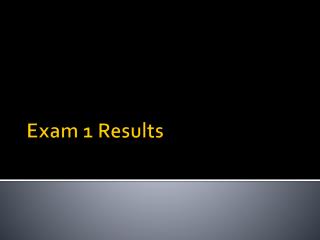 Exam 1 Results