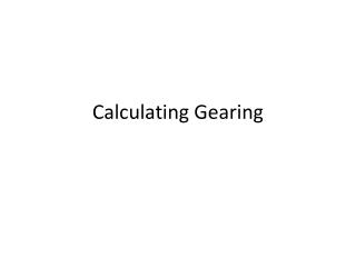 Calculating Gearing
