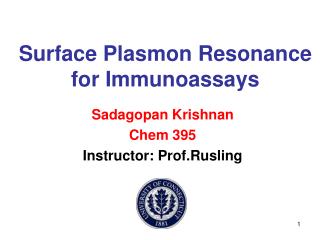 Surface Plasmon Resonance for Immunoassays