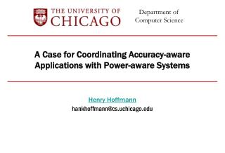 A Case for Coordinating Accuracy-aware Applications with Power-aware Systems