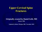 Upper Cervical Spine Fractures