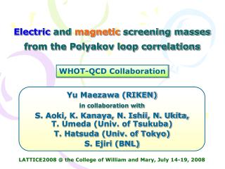 Electric and magnetic screening masses from the Polyakov loop correlations