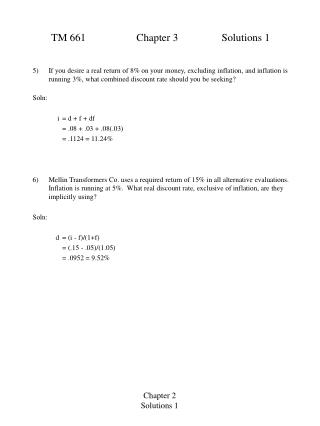 TM 661		Chapter 3 	Solutions 1