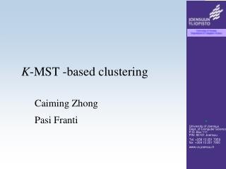 K -MST -based clustering