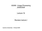 ASAM - Image Processing 2008