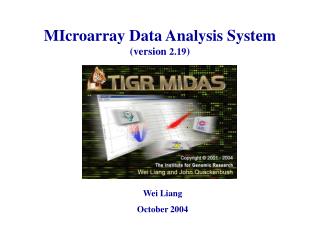 MIcroarray Data Analysis System (version 2.19 )