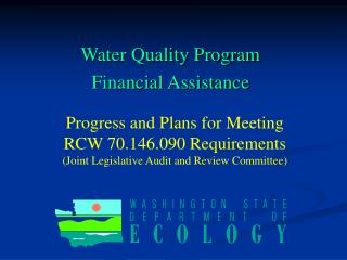 Water Quality Program Financial Assistance