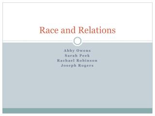 Race and Relations