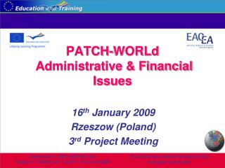 PATCH- WORLd Administrative &amp; Financial Issues