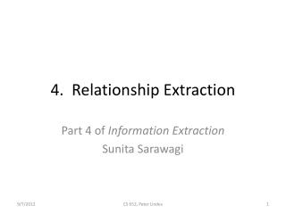 4. Relationship Extraction