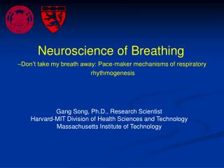 Gang Song, Ph.D., Research Scientist Harvard-MIT Division of Health Sciences and Technology