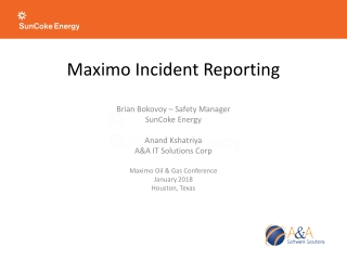 Maximo Incident Reporting