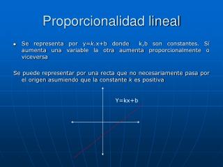 Proporcionalidad lineal