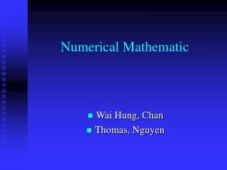 Numerical Mathematic