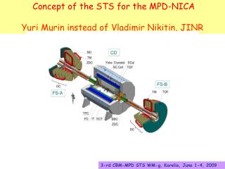 Concept of the STS for the MPD-NICA Yuri Murin instead of Vladimir Nikitin, JINR