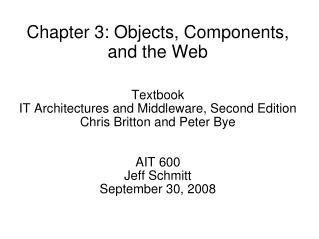 Chapter 3: Objects, Components, and the Web