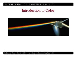 Introduction to Color