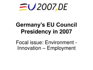 Germany’s EU Council Presidency in 2007